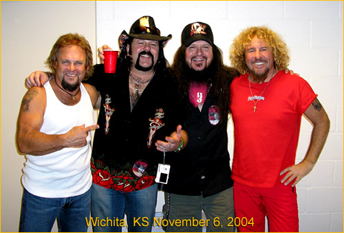 Michael Anthony, Vinnie Paul, Dimebag Darrell & Sammy Hagar